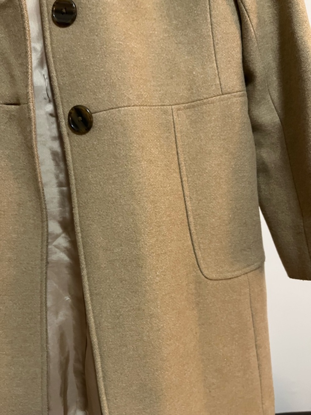 Banana Republic Camel/Tan Wool Pea Coat - Picture 2 of 6